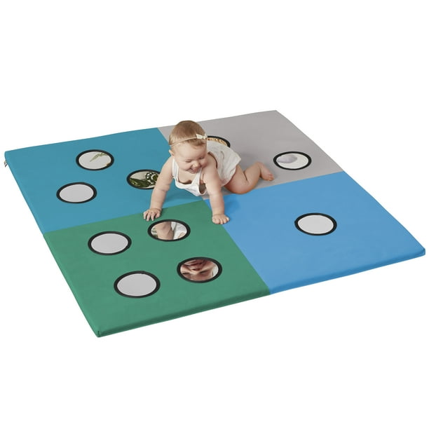 ECR4Kids SoftZone 123 Activity Play Mat, Toddler Tummy Time Mat, Baby Play Mat with Shatter