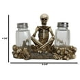 thumbnail image 2 of Ebros Meditating Skeleton On Graveyard Of Skulls Salt & Pepper Shakers Holder, 2 of 10