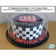 KitchenDance Disposable Plastic Display Cake s with Clear Plastic Lid