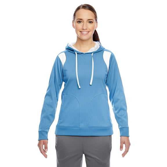 TT30W Team 365 Ladies' Elite Performance Hoodie Sport Light Blue/White XL