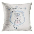 thumbnail image 1 of RYLABLUE Cute of Rabbit Sailor Bunny Drawn Hand Baby Throw Pillowcase Cushion Case Cover, 1 of 1
