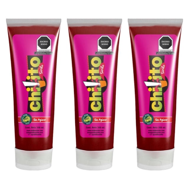 Salsa Chilito Sirilo Paquete 3 tubos squeeze 300 ml endulzado con Monk Fruit