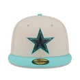 thumbnail image 2 of Men's New Era  Cream/Light Blue Dallas Cowboys Two-Tone Color Pack 59FIFTY Fitted Hat, 2 of 5