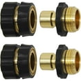 thumbnail image 1 of 3/4 Inch Garden Hose Fitting Quick Connector Male and Female Set, 1 of 6