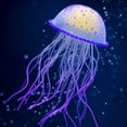 thumbnail image 6 of Clear Jellyfish Decor, Floating Artificial Jellyfish Ornament for Fish Tank Aquarium, Swims with Water Flow, Blue, 4.53 x 2.56 Inch, 6 of 7
