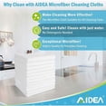 thumbnail image 2 of Paquete de 8 paños de limpieza de microfibra, paños de limpieza de microfibra para el hogar más suaves, más absorbentes, sin pelusa, para el hogar, cocina, automóvil, centros de mesa y, 2 of 5