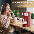 thumbnail image 2 of MINI Single Serve Coffee Maker,Instant Coffee Maker One Cup for K Cup & Ground Coffee,Portable Capsule Coffee Machine with 6 to 14oz Reservoir,90 Seconds Fast Brewing and One Button Operation, 2 of 8