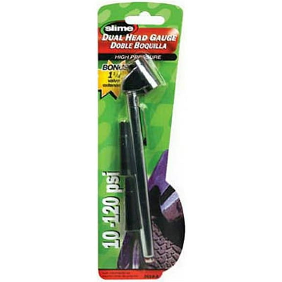 Slime 2016-A 10-120 PSI Dual Head Gauge Pack of 6