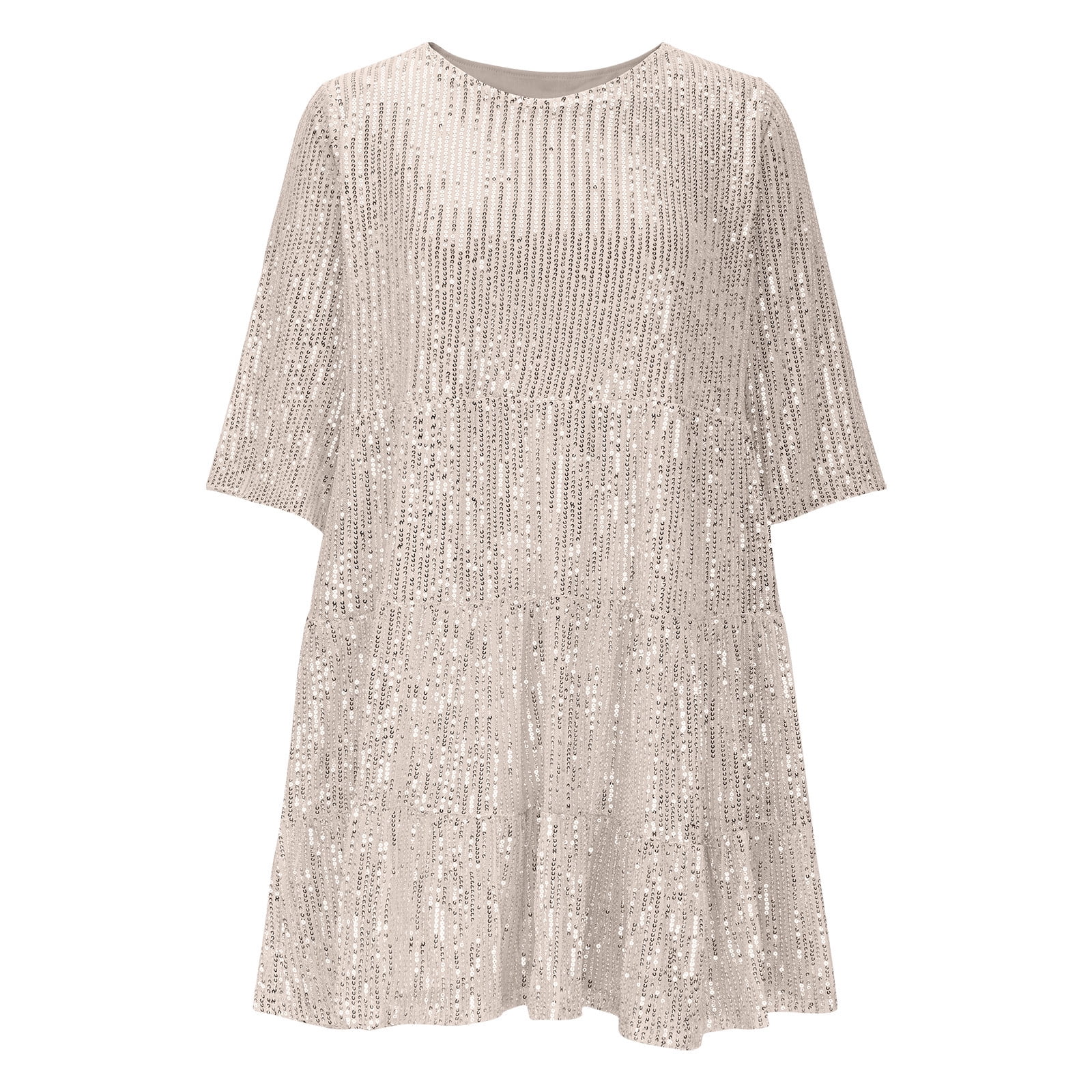 h&m sequin dress india Women's Gold-coloured Sequined wrap dress