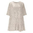 thumbnail image 6 of Xdegoge Sequin Summer Dress, Sparkly Glitter Dress Short Flowy Tiered Tunic Dress for Women Party Night Cocktail Dresses Khaki S Womens Clothes Clearance Returns Online Orders, 6 of 8