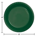 thumbnail image 2 of 24 Plates 9" Paper Dinner Lunch Plates Wax Coated - Hunter Green, 2 of 2