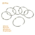 thumbnail image 3 of Uxcell 1.38" Dia Detachable Binder Rings Index Snap Metal Clips, Silver Tone 20 Pack, 3 of 5