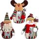 thumbnail image 1 of Adorno de mesa ZHAOCHENG 3PC reno muñeco de nieve Santa Claus Feliz Navidad, 1 of 5