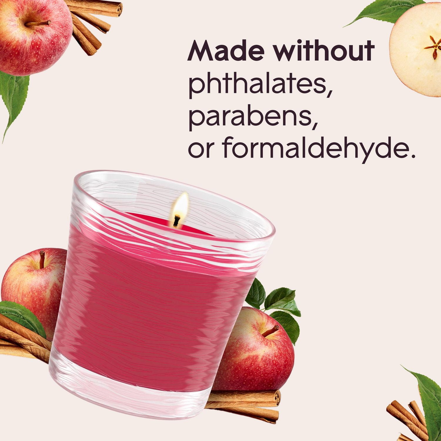 Glade® Scented Candle Air Freshener, Apple Cinnamon, Jar Candle, 2 Pack