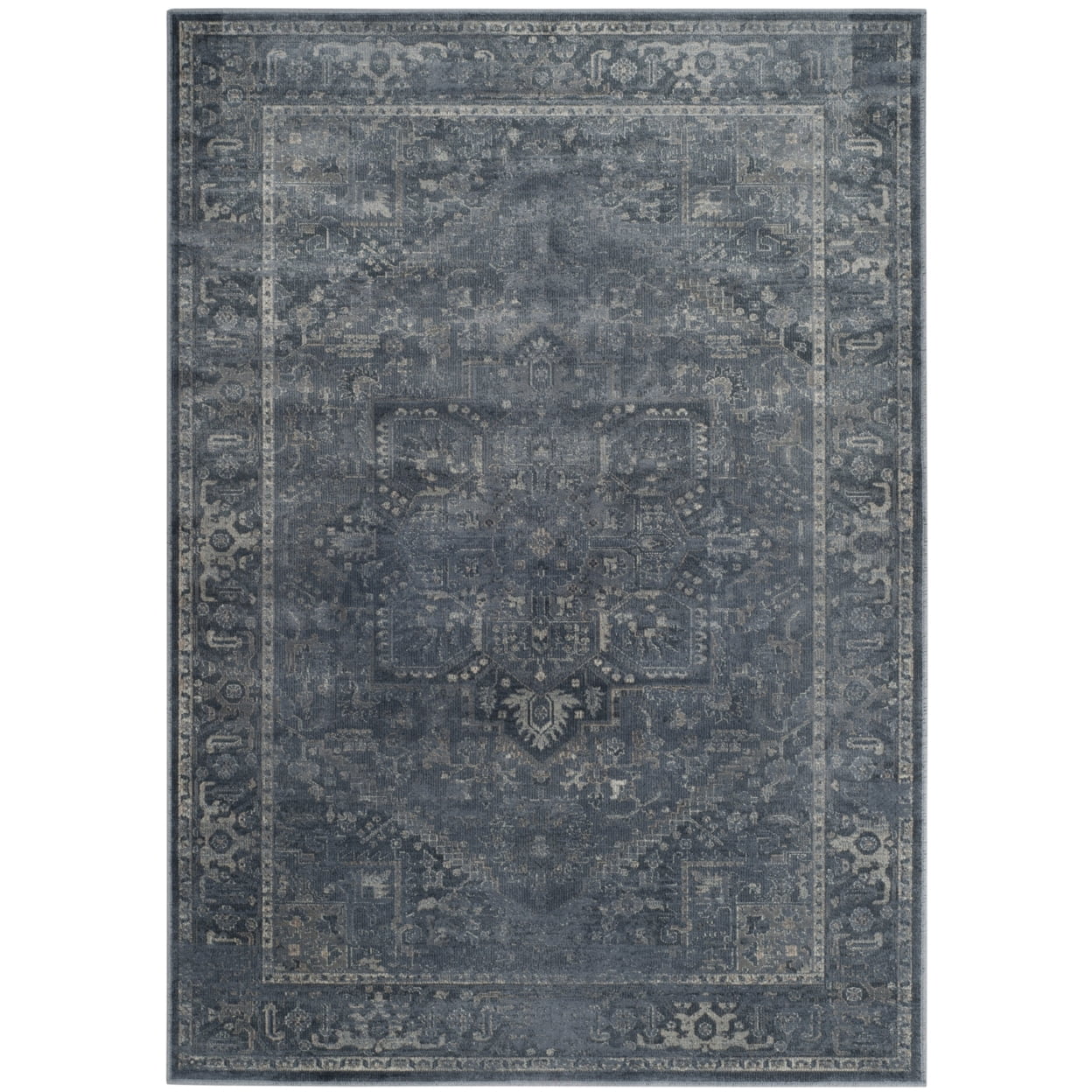 SAFAVIEH Vintage Adrian Traditional Area Rug, Blue, 5'3" x 7'6"