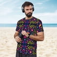 thumbnail image 4 of Wukai Colorful Mexican Print Men's Short-Sleeved Mesh T-Shirt,Quick-Dry Short Sleeve Workout T-Shirt-X-Small, 4 of 8
