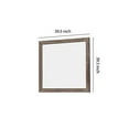 thumbnail image 5 of Benjara BM219990 Transitional Square Shape Wooden Frame Mirror with Textured Details, Brown, 5 of 5