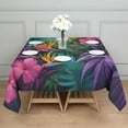 thumbnail image 3 of Colorful Tropical Leaf Pattern Square Tablecloth,Waterproof Square Table Cover,Wipeable Spillproof Washable Table Cover for Home Kitchen Party Decor 42"X42"(107x107cm), 3 of 6
