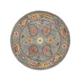thumbnail image 1 of Hand-tufted Wool Blue Transitional Floral Paisley Rug, 1 of 4