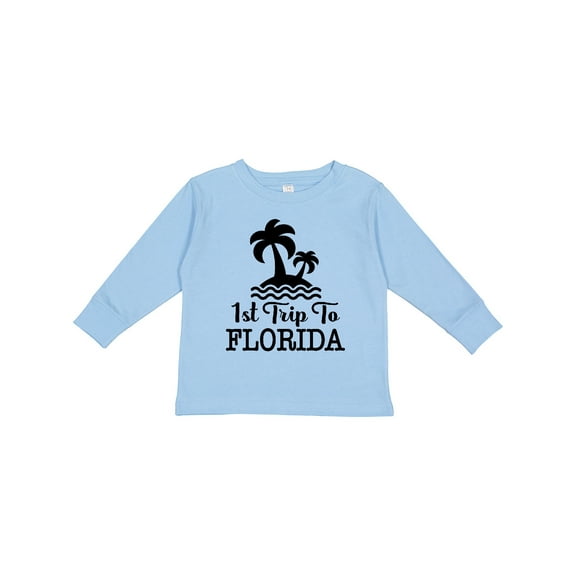 Inktastic First Trip to Florida Vacation Boys or Girls Long Sleeve Toddler T-Shirt
