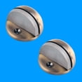 thumbnail image 2 of Renovators Supply Antique Brass Door Stop Bumper Floor Mount 1.25 in Dome Style Rubber Bumper Pack of 2, 2 of 3