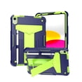 thumbnail image 6 of SaniMore Case for iPad 10th Generation 10.9" 2022, Shockproof Silicone Backplane & Rugged PC Frame Built-in Rotating Stand Pen Holder Anti-drop Heavy Duty Protective Case for iPad 2022, Navy & Green, 6 of 7
