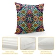 thumbnail image 4 of Orinice Decorative Bohemian Pillow Covers , Colorful Paisley Tribal Pattern Decor Flower Throw Pillow Covers Linen Cushion Case for Living Room Couch Sofa Patio Outdoor Home Decor White, 4 of 5