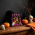 thumbnail image 4 of Wooden Halloween Photo Frame Ornament, Ghost Pumpkin Fence Shaped Picture Frame with Adhesive Dots, Small Decor for Halloween Party, Lazyguy, 4 of 6