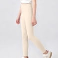 thumbnail image 5 of biudgviw Toddler Girl Leggings Child High Waisted Yoga Pants Soft Stretchy Casual Athletic Pants Comfortable Tights(Beige,10-11 Years), 5 of 6