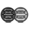 thumbnail image 1 of LED Headlight 7inch Round LED Pods Light Bar High/Low Beam DRL H4 Work Light for Truck SUV ATV ,Whit, 1 of 5