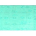 thumbnail image 1 of Ahgly Company Machine Washable Indoor Rectangle Oriental Turquoise Blue Traditional Area Rugs, 3' x 5', 1 of 4