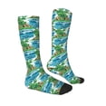 thumbnail image 3 of Balery Hawaii Palms Printed Novelty Socks Men's Women's Crew Socks Sports Socks Knee High Socks Cotton Socks Quirky and Cool Socks, 3 of 9