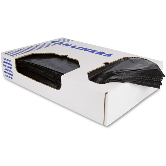 Low-Density Repro Can Liner, 33 Gal, 1.5 Mil, 33" X 39", Black, 100/carton | Bundle of 5 Cartons