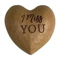 thumbnail image 2 of Wooden Heart Tokens Little Pocket Hugss Miss You Note Isolation Gift For Someone You Love, Pocket-Sized Wooden Heart Decoration With 'I Miss You' Carving As Sentimental Keepsake, 2 of 4