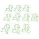 thumbnail image 1 of Clips de papel pequeños BuyWeek 100 piezas con forma de dinosaurio, 1 of 14