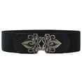 thumbnail image 1 of Ceinture Large pour Femmes Mode Élastique Boucle Extensible Ceinture Robe Vintage Slim Resserrée Décor, 1 of 9
