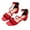 Red, variant on Black Childrens Roman Sandals High Heels Dance Shoes For Girls Student Fashion Footwear For Ages 5-16 Years