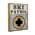 thumbnail image 4 of Stupell Industries Ski Patrol Medical Skiing Graphic Art Metallic Gold Floating Framed Canvas Print Wall Art, Design by Livi Finn, 4 of 6