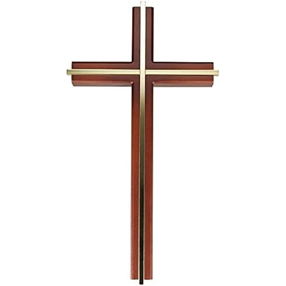 10" Wooden Cross for Wall, Modern Minimalist Wall Cross for Home Decor and Blessing, Catholic Gifts