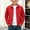 Red, variant on Amidoa Boys Solid Color Zip-Up Jacket Classic Collar Lightweight Windbreaker Casual Outerwear for Boys Black Size 14-15