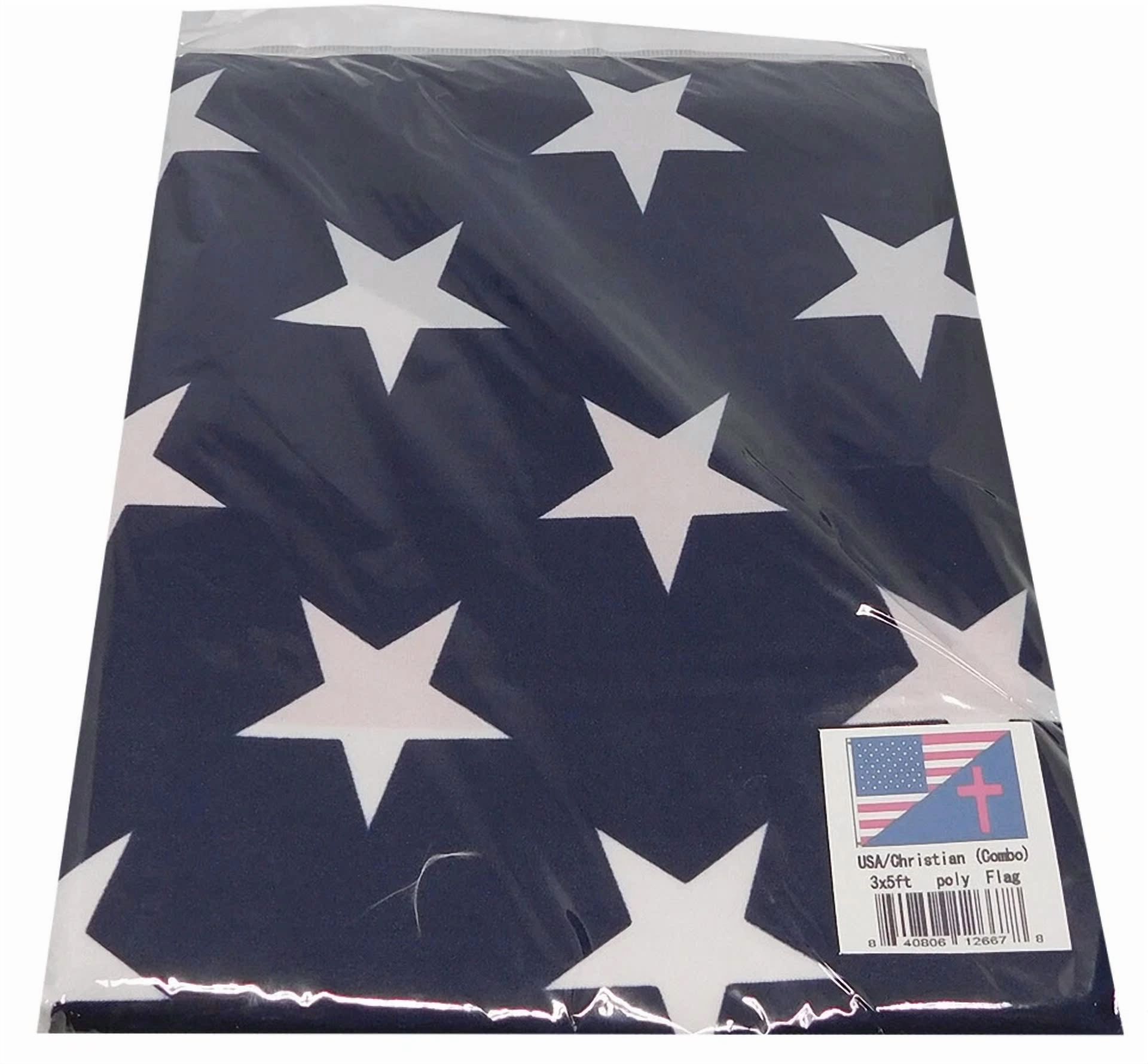 3X5 Usa Christian Diagonal Combination Premium 3'X5' Polyester Flag Banner (Fi)