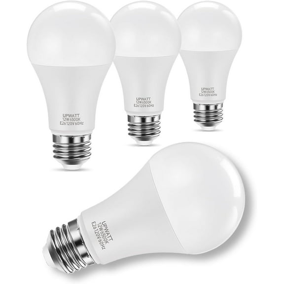 LED Light Bulbs, A19 Daylight 6500K Bulb, 12W 6500k Daylight, White