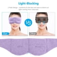 thumbnail image 3 of LAZIOEGR Soft Comfortable Weighted Sleeping Eye Cover Hook and Loop Fastener Closure for Nighttime Deep Sleep Travel Meditation Adjustable Light Blocking Nylon Gel Mask, Purple, 3 of 9