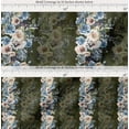 thumbnail image 2 of Soimoi Green Cotton Poplin Fabric Grandiflora Roses Floral Printed Fabric 1 Yard 42 Inch Wide, 2 of 7