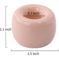 thumbnail image 2 of 2-Pack Mini Ceramic Toothbrush Holders – Bathroom Countertop Organizers | Compact Hygienic Brush Stands Pink, 2 of 5