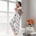 thumbnail image 6 of Bingfone Pajamas for Women,Tulips Flowers Pajama Pants with Pockets-Small, 6 of 7