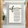 thumbnail image 3 of If Poem Inspirational Framed Canvas Print Wall Art If Poem by Rudyard Kipling Motivational Poetry Wall Decor If Poster Font Quote If Kipling Home Office Inspirational Literature Art, 3 of 6