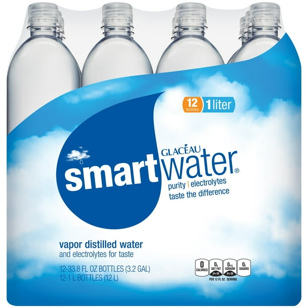 Glaceau Smartwater Enhanced Electrolyte Water, 33.8 Oz, 12 Ct Walmart