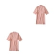 thumbnail image 3 of Qarigey Kimono Primavera Verano algodón crepé señoras camisón fino suelto mujeres hombres Albornoz hogar Hotel boda ropa de dormir Type1 NO1, 3 of 6