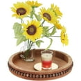 thumbnail image 1 of Rustic Wood Tray Centerpiece Tray - 16in Large Decorative Round Wooden Tray for Decor or Serving, 1 of 7
